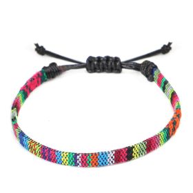 Hand Woven Rainbow Color Anklet Bohemian Style (Option: J)
