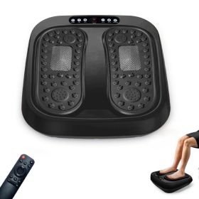 Multifunctional Foot Massager, Vibration Heating Electric Foot Circulation Stimulator, Foot, Leg, And Calf Relaxation Massage Device, Home Use With Re (Option: Black)