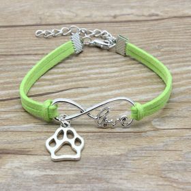 Jewelry Simple Style Hand-woven Infinite Love Pet Bracelet (Option: Green)
