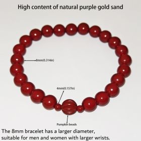 7 Styles Of Cinnabar Bracelets 8mm And 6MM (Option: Pumpkin Beads-8mm)