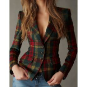 Retro-style Floral Print Velvet Slim-fit Suit Jacket (Option: 4style-XXL)