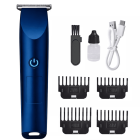 Men's Electric Beard Shaver Trimmer Razor Rechargeable Hair Clipper Shaving Machine USB Rechargeable (Option: Blue)