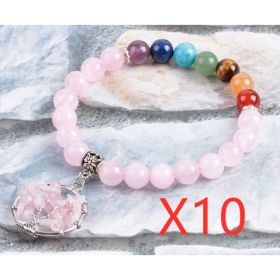 Crystal Beaded Bracelet (Option: Seven chakras 10PCS)