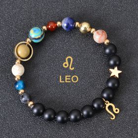 Eight Planets Twelve Constellations Bracelets Frosted Stone Beaded Bracelet (Option: Leo)