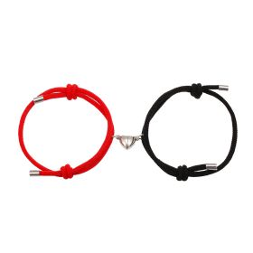 Simple Nylon Love Magnetic Bracelet (Option: Black Red)