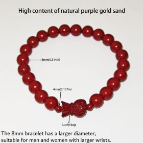 7 Styles Of Cinnabar Bracelets 8mm And 6MM (Option: Lucky bag-8mm)
