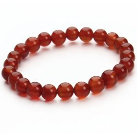Aventurine Blue Sandstone Beads Round Bead Bracelet Bracelet (Option: Red agate)