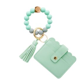 Silicone Bracelet Wrist Keychain Pendant (Option: K68230 Mint Green)