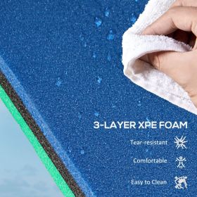 9 x 6 Lily Pad Water Mat for 2 Adults, Floating Water Pad for Lake, Pool, Ocean, Beach, and Boating, Green (Option: Green)