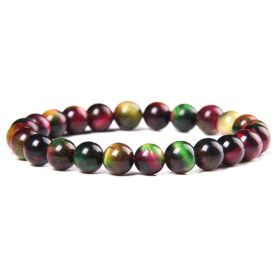 Natural Stone Color Scattered Beads 8mm Bead Bracelets (Option: FD6291 19CM)