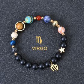 Eight Planets Twelve Constellations Bracelets Frosted Stone Beaded Bracelet (Option: Virgo)