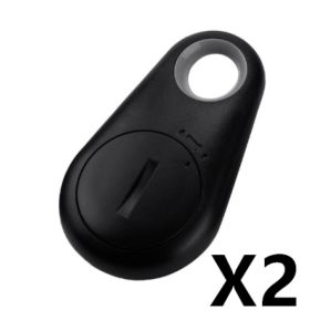 Water Drop Bluetooth-compatible Anti Lost Object Finder (Option: 2PCS black Opp)