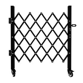 Foldable Security Gate, Expandable Safety Barrier With 360' Swivel Casters Lockable Design, Portable Mobile Rolling Barricade For Garage, Warehouse, D (Option: defaulttitle)