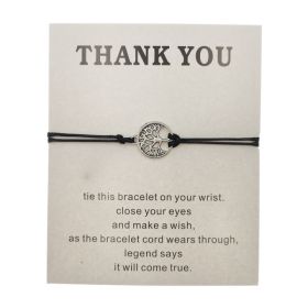 Hand-woven Red Rope Tree of Life Bracelet (Option: Black)