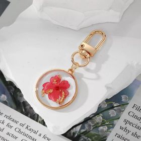 Ecofriendly Acrylic Keychain With Tassel With Brass Ring (Option: Red)