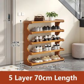 Layer Practical Storage Rack, Shoe Rack, Space-saving Design, Multi-layer Independent Storage Rack, Wood Grain Finish, Easy To Assemble, Self-supporti (Option: 5th floor)
