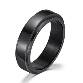 Personality Ring Titanium Steel Hip Hop Simplicity (Option: Drawing-US No.11)
