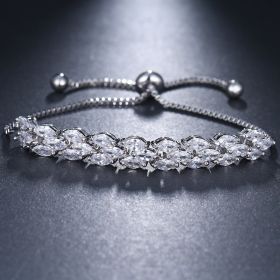 Fashion horse eye zircon bracelet (Option: Silver A)