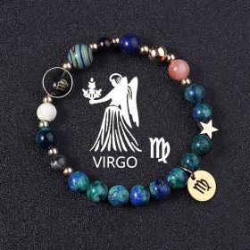 Twelve Constellations Bracelets Natural Stone Phoenix Lapis Lazuli Eight Planets (Option: Virgo)