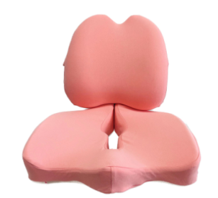 Memory Foam Seat Cushion Breathable Beautiful Buttocks Chair (Option: Pink set)