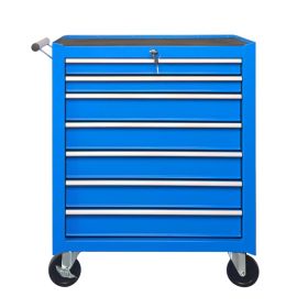 Rolling Tool Chest with 7-Drawer Tool Box with Wheels Multifunctional Tool Cart Mechanic Tool Storage Cabinet for Garage, Warehouse, Workshop, Repair (Option: Blue)