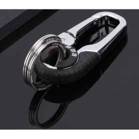 Meida Men's Car Keychain Solid Metal Waist Hanging (Option: 3755Black)