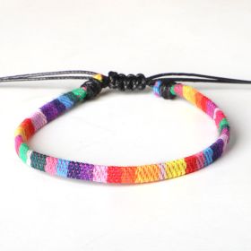 Hand Woven Rainbow Color Anklet Bohemian Style (Option: N)