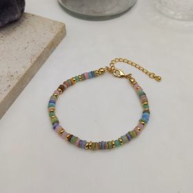Colorful Natural Shell Hand-woven Beads Retro Twin (Option: BKS230006B)