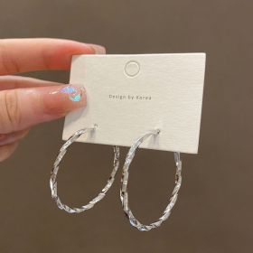 Cold Style Temperament Irregular Metal Ear Ring (Option: silver)