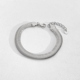 Stainless Steel Bracelet Electroplating Simple Style (Option: PAK984)