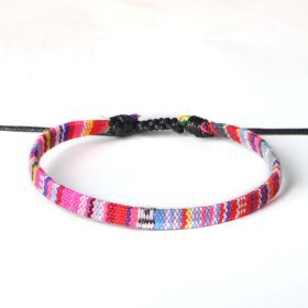 Hand Woven Rainbow Color Anklet Bohemian Style (Option: G)