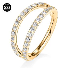 Ear Studs Piercing Nose Ring (Option: Gold-1x6mm)
