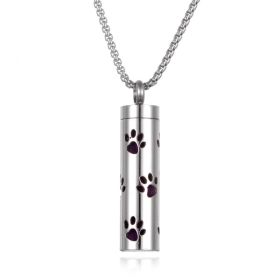 Aromatherapy Pendant Perfume Bottle Essential Oil Titanium Steel (Option: N0464)