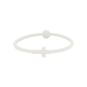 Simple Thin Cross Silicone Bracelet (Option: M Code No 4)