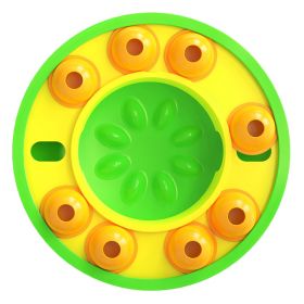 1Pc Dog Puzzle Food Feeder Slow Feeding Bowl Interactive Toy Dog Treat Dispensing Toy For IQ Training Mental Enrichment For Small Medium Large Dog Cat (Option: Green)