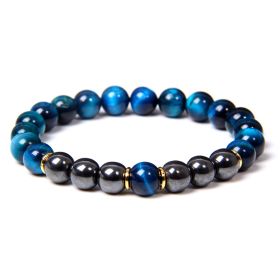 Black Gallstone Bracelet Tiger Eye Energy Fitness Men's Gift Jewelry (Option: 8 Style)
