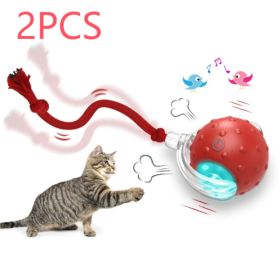 Interactive Cat Toy Ball Super Drive Cat Rolling Ball (Option: The birds call is red 2PCS)