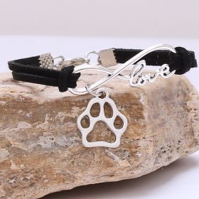 Jewelry Simple Style Hand-woven Infinite Love Pet Bracelet (Option: Black)