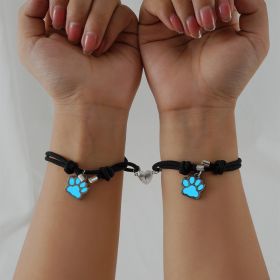 Luminous Dog Claw Pendant Love Magnetic Buckle Attracts (Option: Blue)
