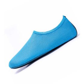 Summer Outdoor Water Sports Shoes For Men Women Kids,Barefoot Beach,Swim Surf Dive QuickDry Aqua Yoga Socks (Option: Blue-M)