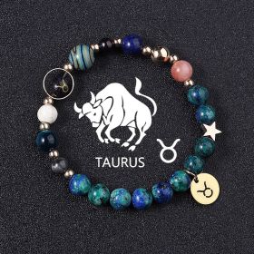Twelve Constellations Bracelets Natural Stone Phoenix Lapis Lazuli Eight Planets (Option: Taurus)