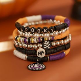 Personality Simple Bat Crystal Bracelet Suit (Option: 02 5291 Mixed Colors)