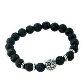 Lion Bracelet (Option: Volcanic Stone Ancient Silver)