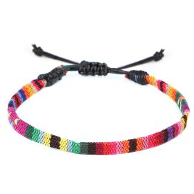 Hand Woven Rainbow Color Anklet Bohemian Style (Option: U)
