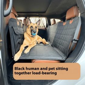 Widened Support Plate Car Dog Bed Rear Seat Pet Pad (Option: Black)