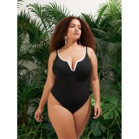 Women's One-piece Casual Swimsuit M121 (Option: 4XL)