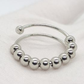 Accessories Amazon Ins Geometric Beaded Bracelet (Option: Silver-Stainless steel A style-1PC)