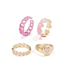 Hot Selling Creative Personality Butterfly 2-Piece Set Ins Same Punk Style Couple Ring (Option: I)