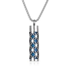 Aromatherapy Pendant Perfume Bottle Essential Oil Titanium Steel (Option: N0466)
