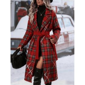 Fashionable Casual Long Coat (Option: S-Red5)